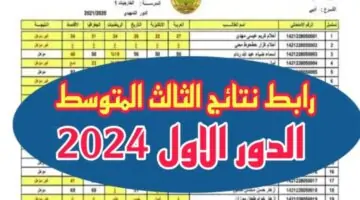 رابط  مباااشر.. طريقة الاستعلام عن نتائج الثالث متوسط 2024 محافظة ذي قار موقع نتائجنا الدور الاول