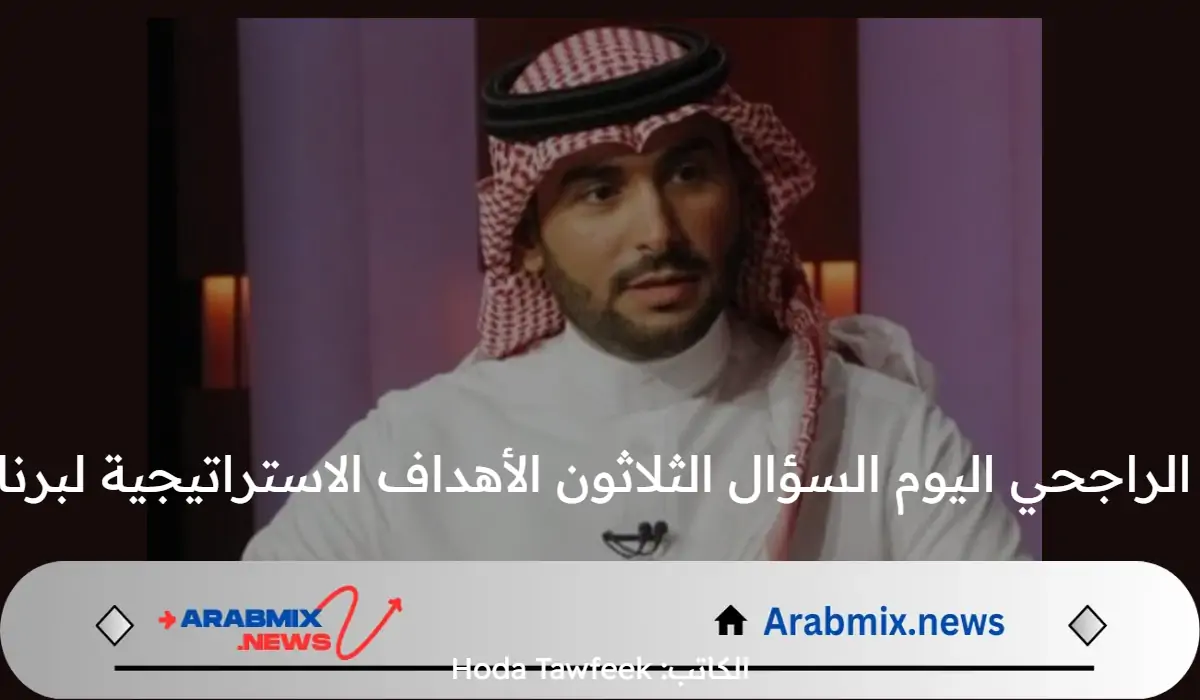 اجابة مسابقة يزيد الراجحي اليوم السؤال الثلاثون الأهداف الاستراتيجية لبرنامج التحول الرقمي