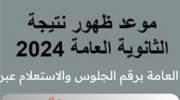 عاجل نتيجة الثانوية العامة برقم الجلوس والاستعلام عبر موقع moe.gov.eg